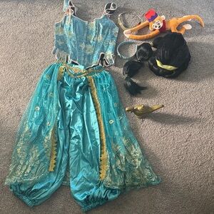 Adult Woman Teal Jazmin Costume Set